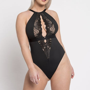 Indulge Me Black Bodysuit